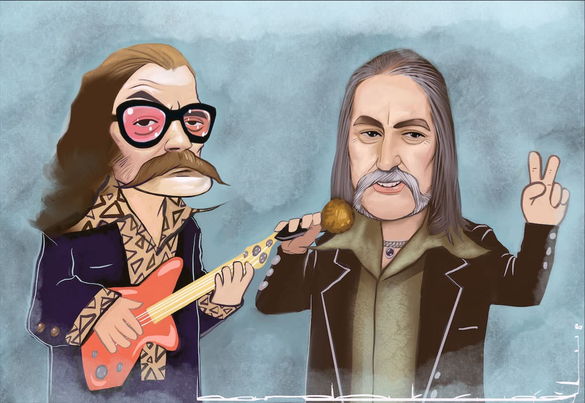 Mustafa Bardakçıoğlu — Dijital illüstrasyon — İki müzisyen karikatürü