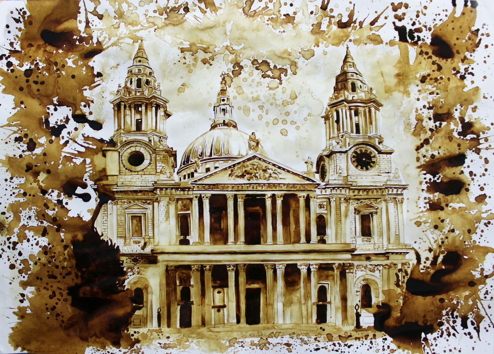 Mustafa Bardakçıoğlu — kahve sanatı — Barok katedral cephesi